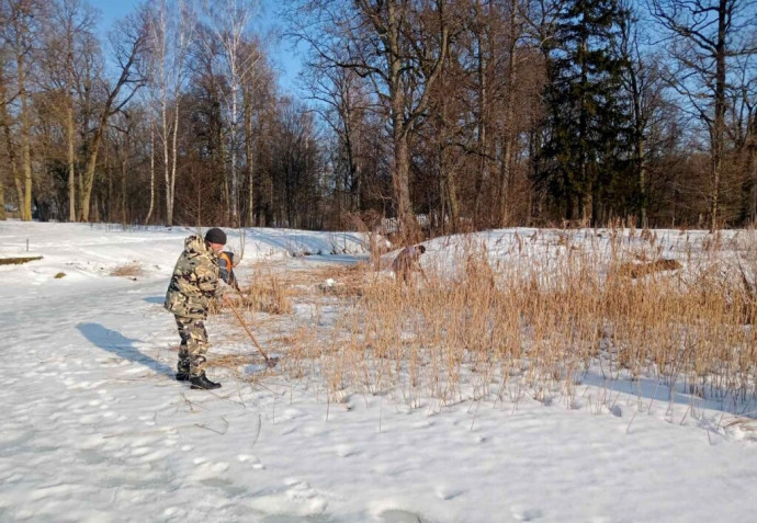В Станьково началось строительство пирса на озере 4